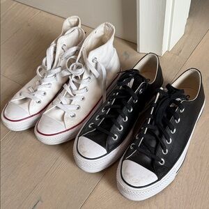 Converse White and Black Sneakers
